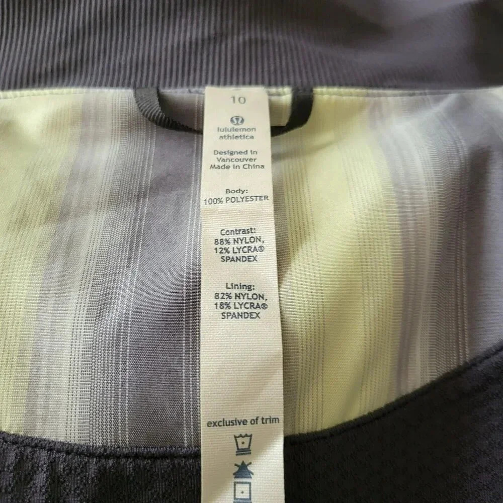 Lululemon Jacket Women's Full Zip Hooded Striped Lined Pockets Running size 10 - Picture 7 of 8